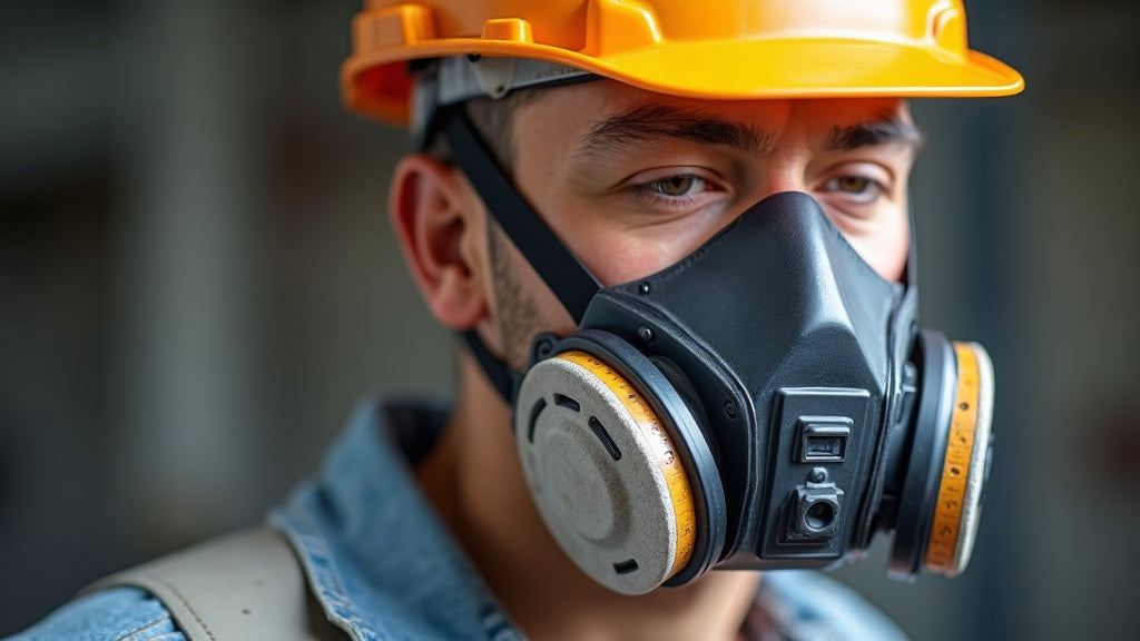 Mascarilla respiratoria para polvo y químicos en construcción